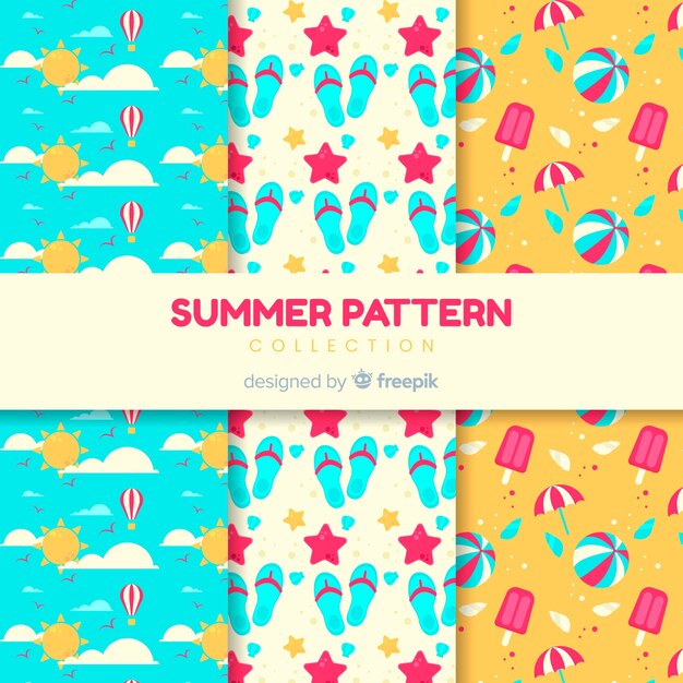 Flat summer pattern collection