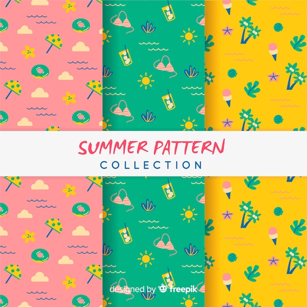 Flat summer pattern collection