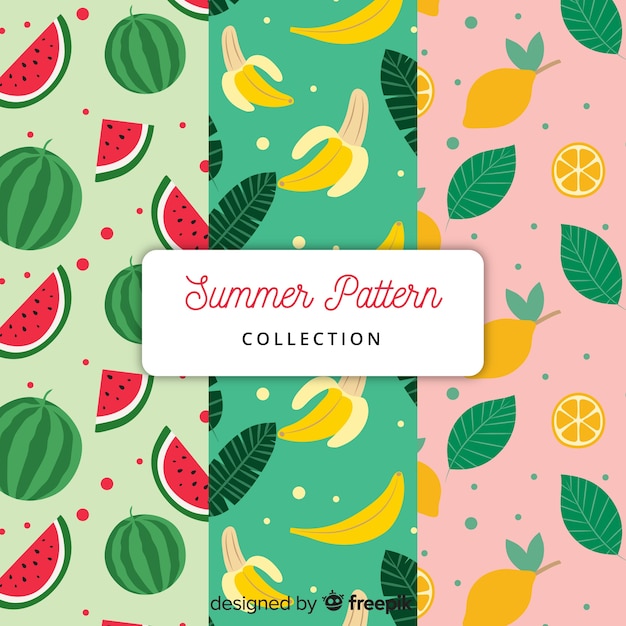 Flat summer pattern collection