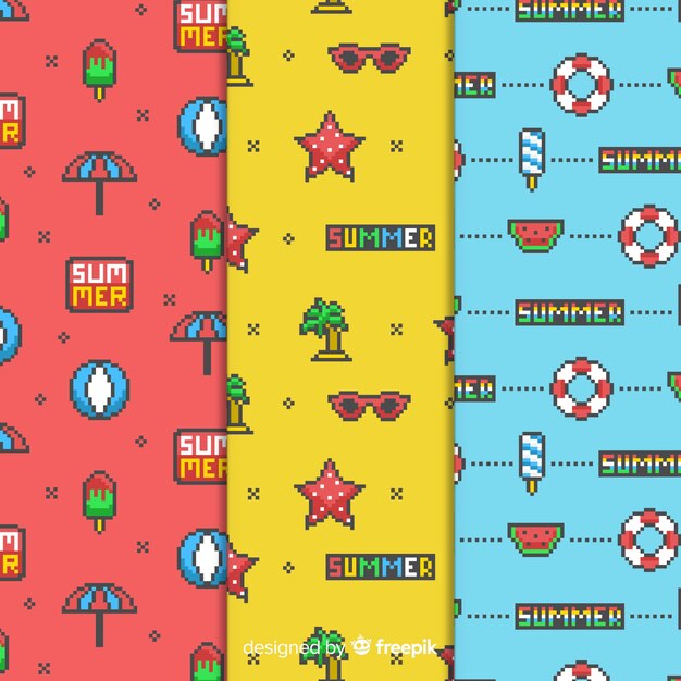 Flat summer pattern collection