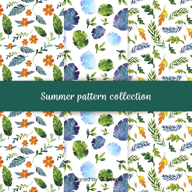 Flat summer pattern collection