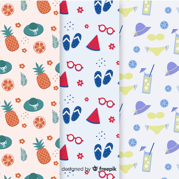 Flat summer pattern collection