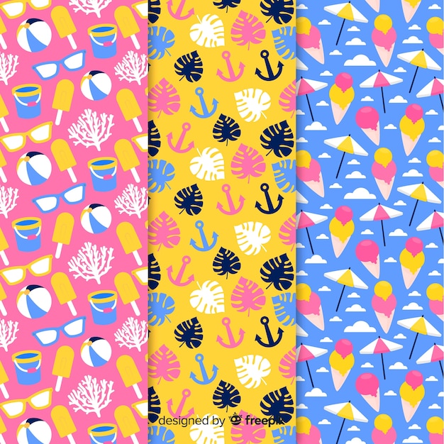 Flat summer pattern collection