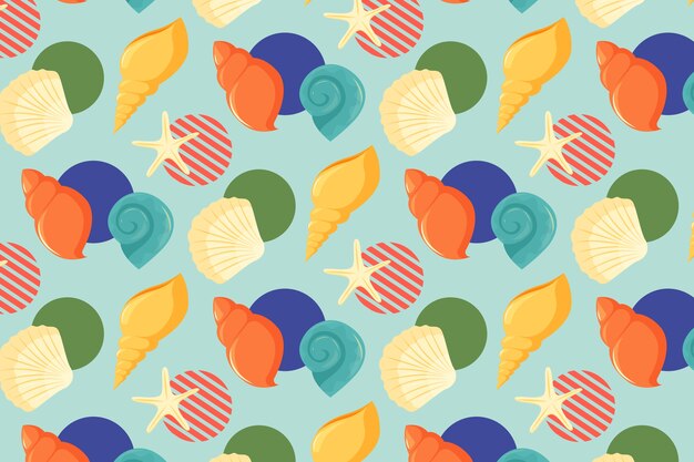 Flat summer pattern design