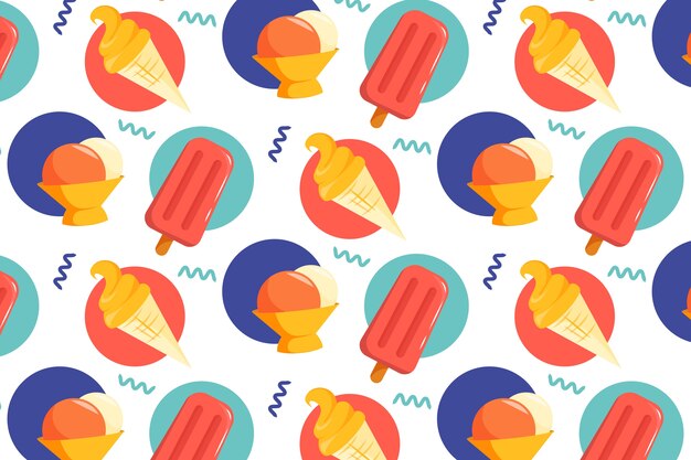 Flat summer pattern design