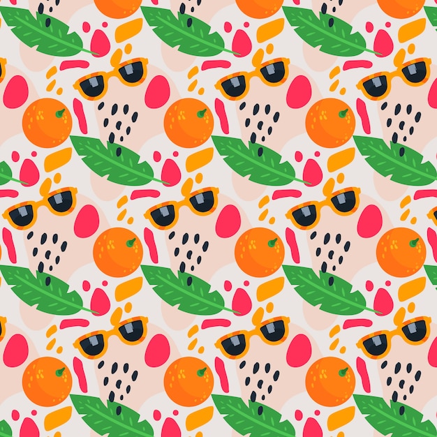 Flat summer pattern design