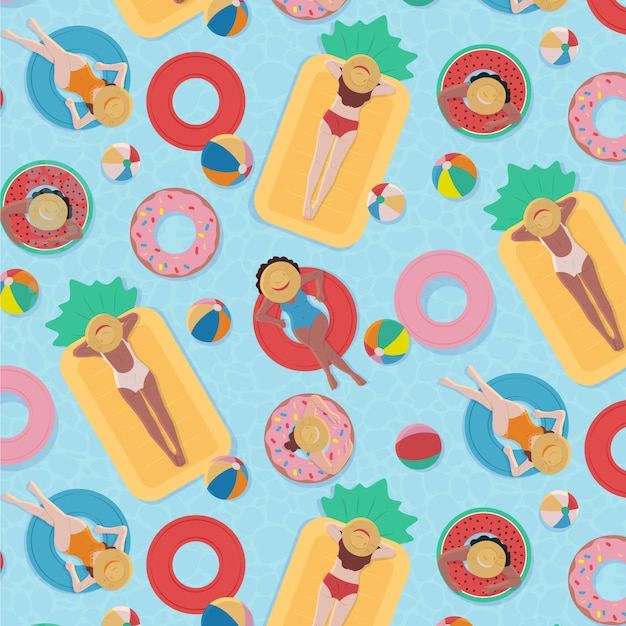 Free Vector flat summer pattern design