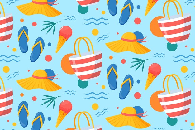 Flat summer pattern design