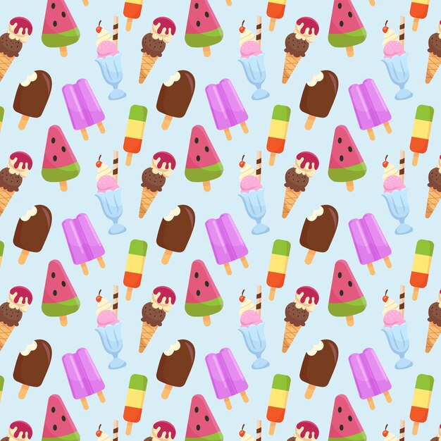 Flat summer pattern design