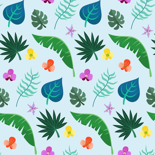 Flat summer pattern design