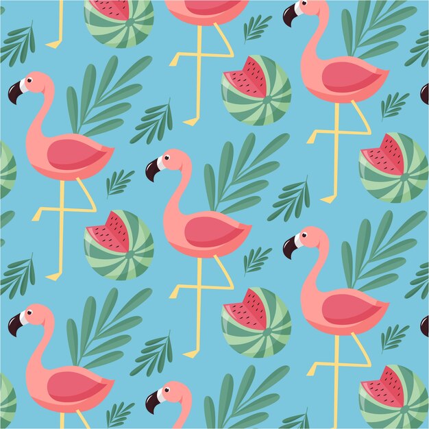 Flat summer pattern design