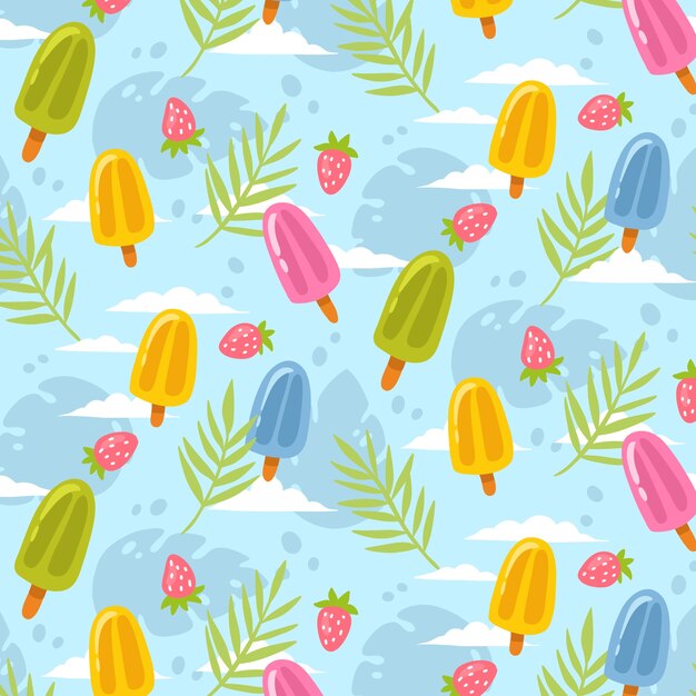 Flat summer pattern design