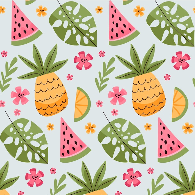 Free Vector flat summer pattern design