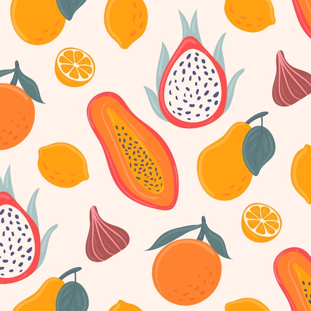 Flat summer pattern design