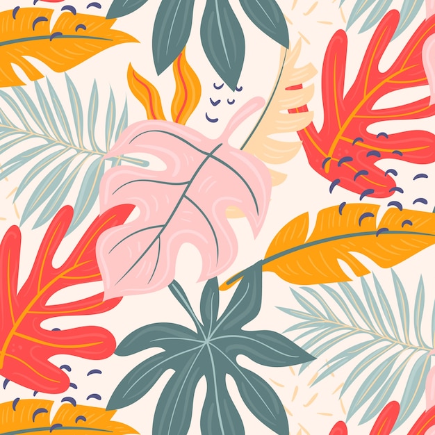 Flat summer pattern design