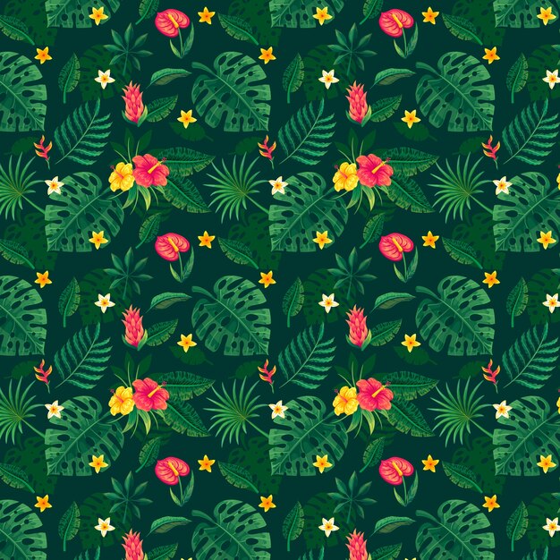 Flat summer pattern design