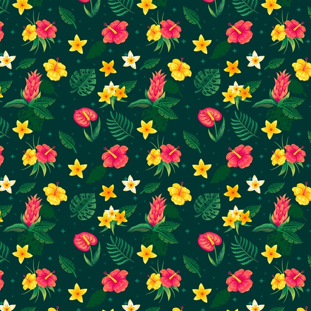 Flat summer pattern design