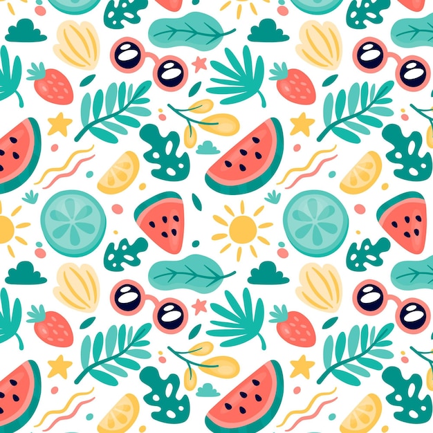 Free Vector flat summer pattern