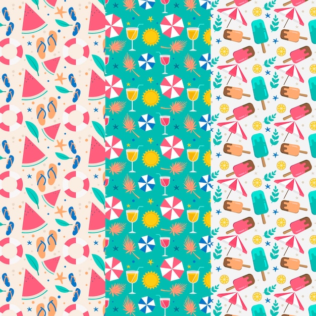 Free vector flat summer pattern