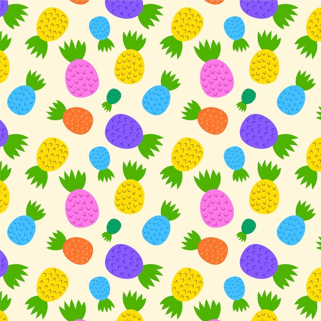 Flat summer tropical pattern