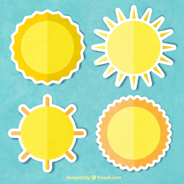 Free vector flat suns