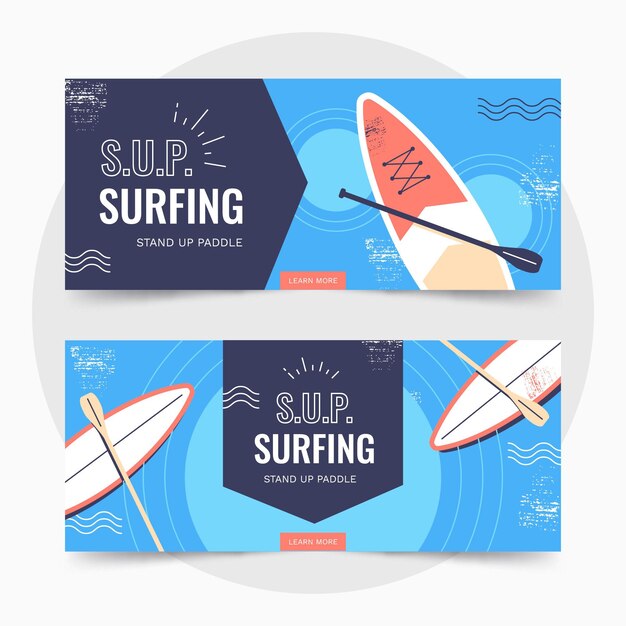 Flat sup banners collection