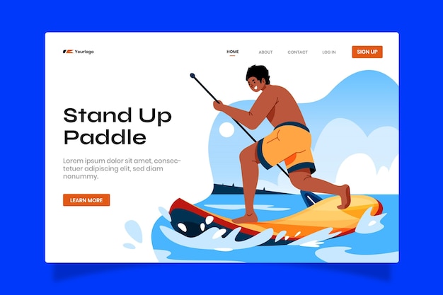 Flat sup illustrated web template