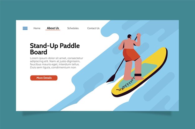 Flat sup landing page template