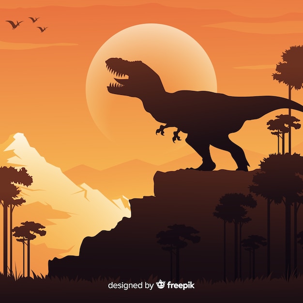 Flat t-rex background