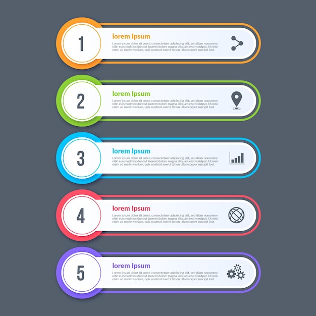 Free Vector flat table of contents infographic