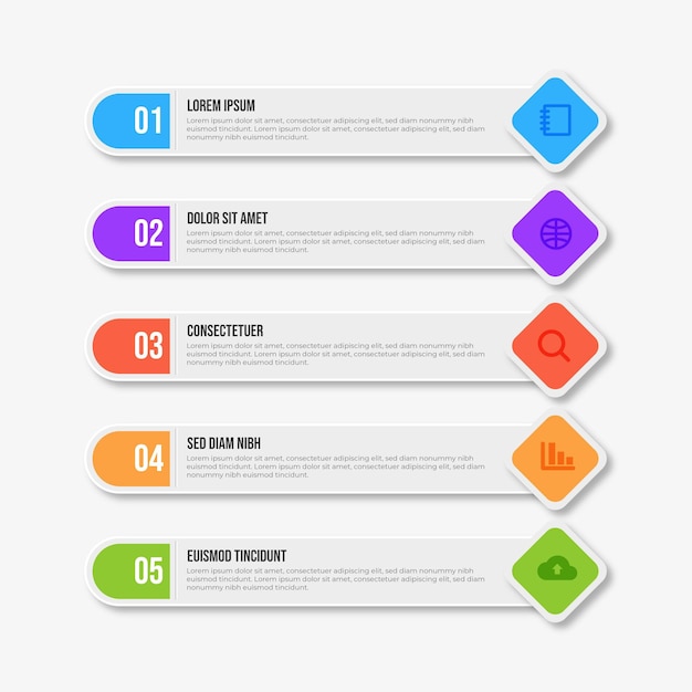 Free Vector flat table of contents infographic