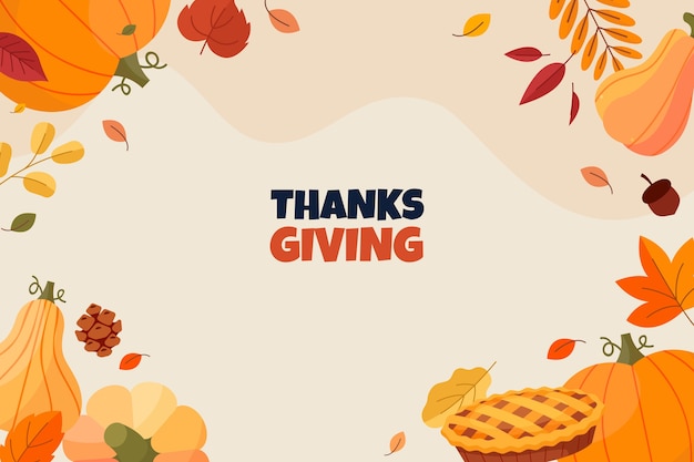 Flat thanksgiving background