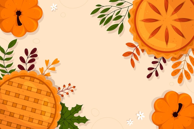 Flat thanksgiving celebration background