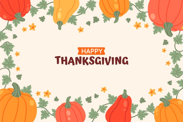 Flat thanksgiving celebration background