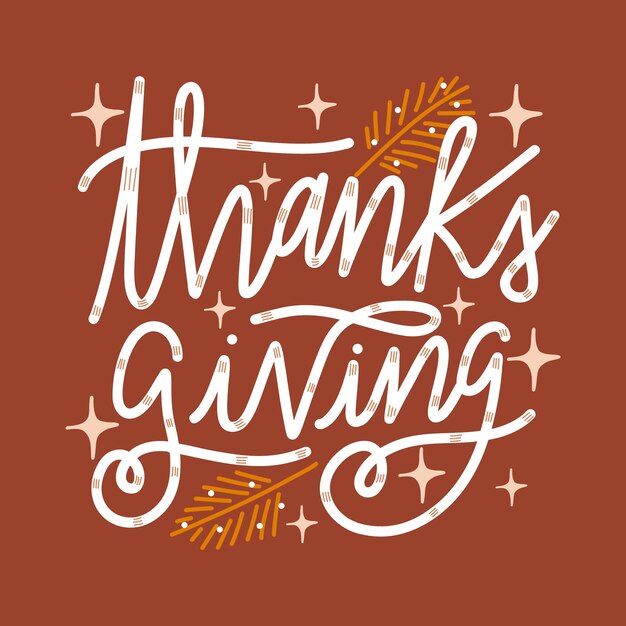 Flat thanksgiving celebration text illustration