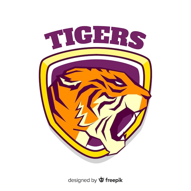 Free Vector flat tiger logo