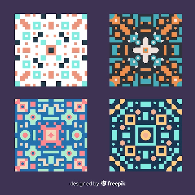 Free Vector flat tile set