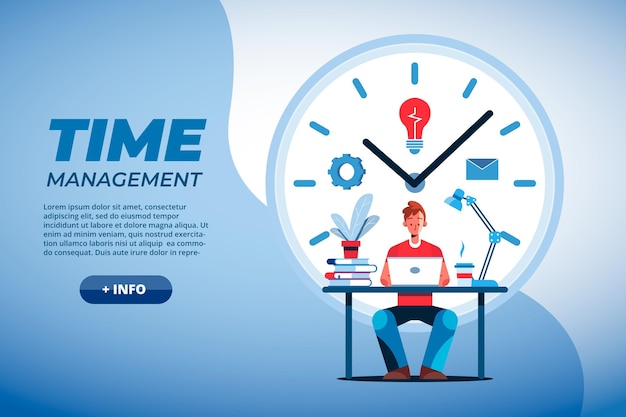 Free Vector flat time management concept