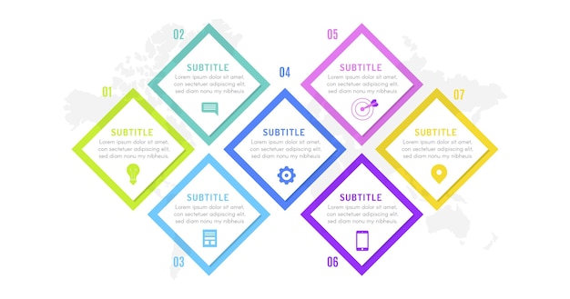 Free Vector flat timeline infographic template