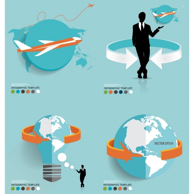 Free Vector flat travel agency infographic