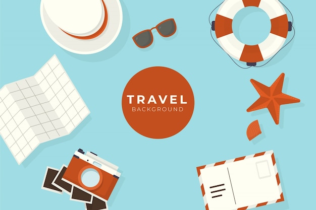 Free Vector flat travel background