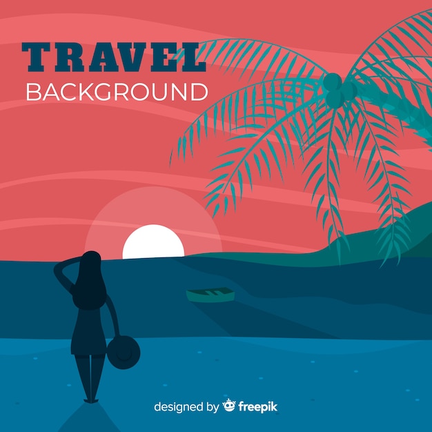 Free Vector flat travel background