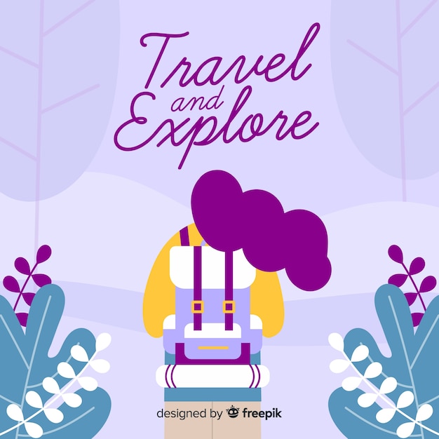 Free Vector flat travel background