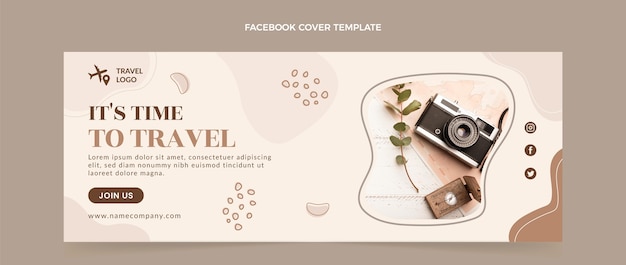 Flat travel facebook cover