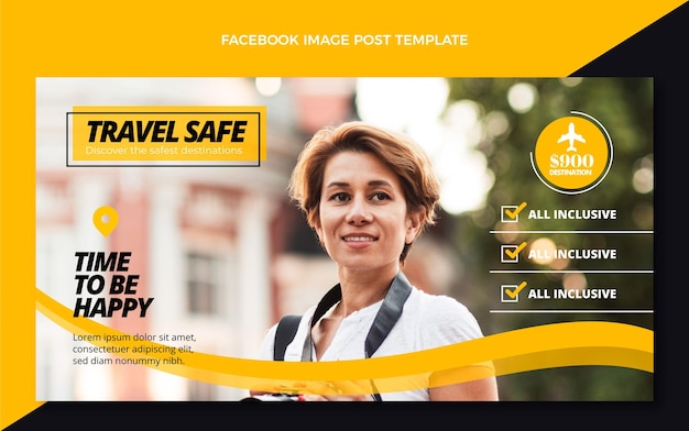 Flat travel facebook post