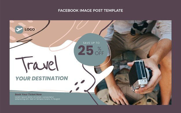 Flat travel facebook post