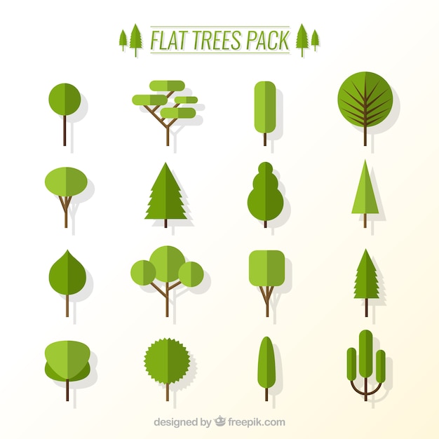 Flat trees pack