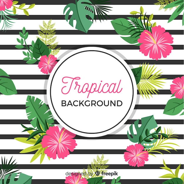 Free Vector flat tropical background