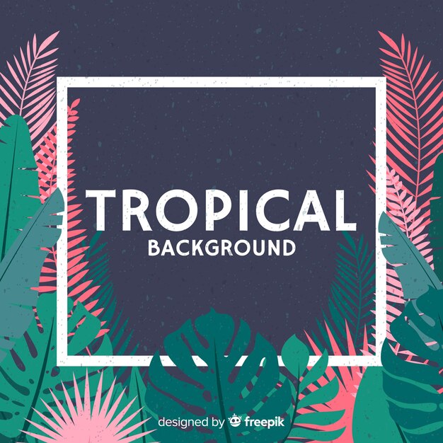 Flat tropical background