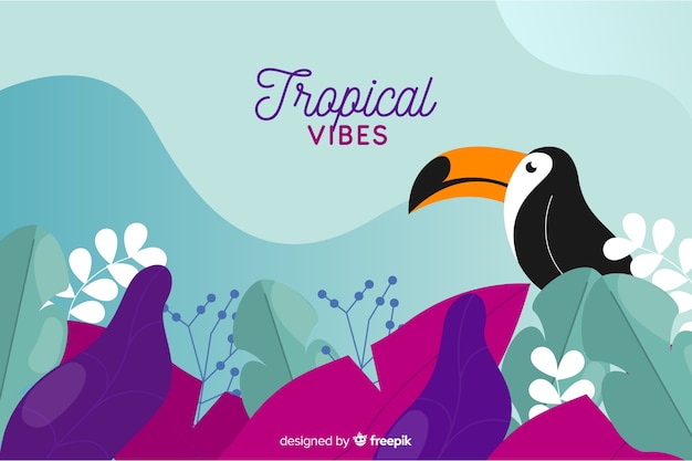 Free Vector flat tropical background